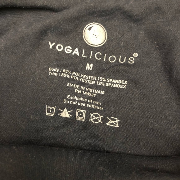 Yogalicious High Waisted Mesh Back Leggings Gray - Picture 5 of 6